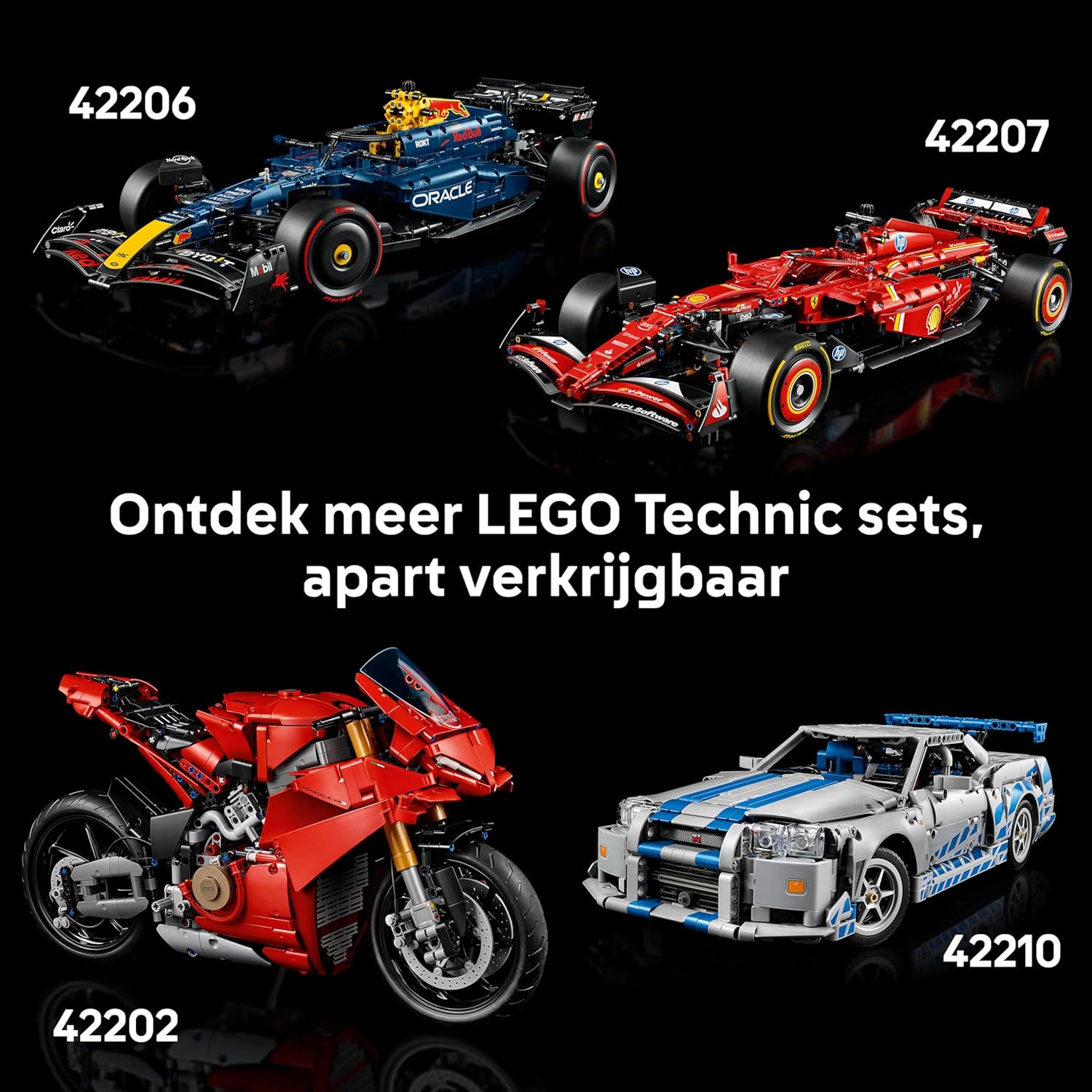 LEGO Technic 1966 Ford GT40 MKII Race Car - Collectible Model Kit for Adults - Engineering Set w/a V8 Engine, Cool Details & Livery - Gift for Motorsport Fans - 42223