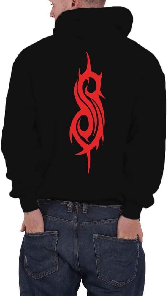 Slipknot Unisex Adult Back Print Logo Pullover Hoodie (XS) (Black