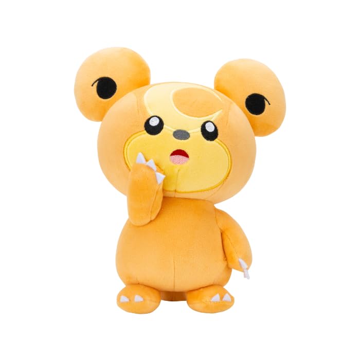 Pokémon Plush Teddiursa 20 cm - PKW4196 - Multicolor - Giocattolo ufficiale Pokemon imbottito da collezione per bambini 2 +