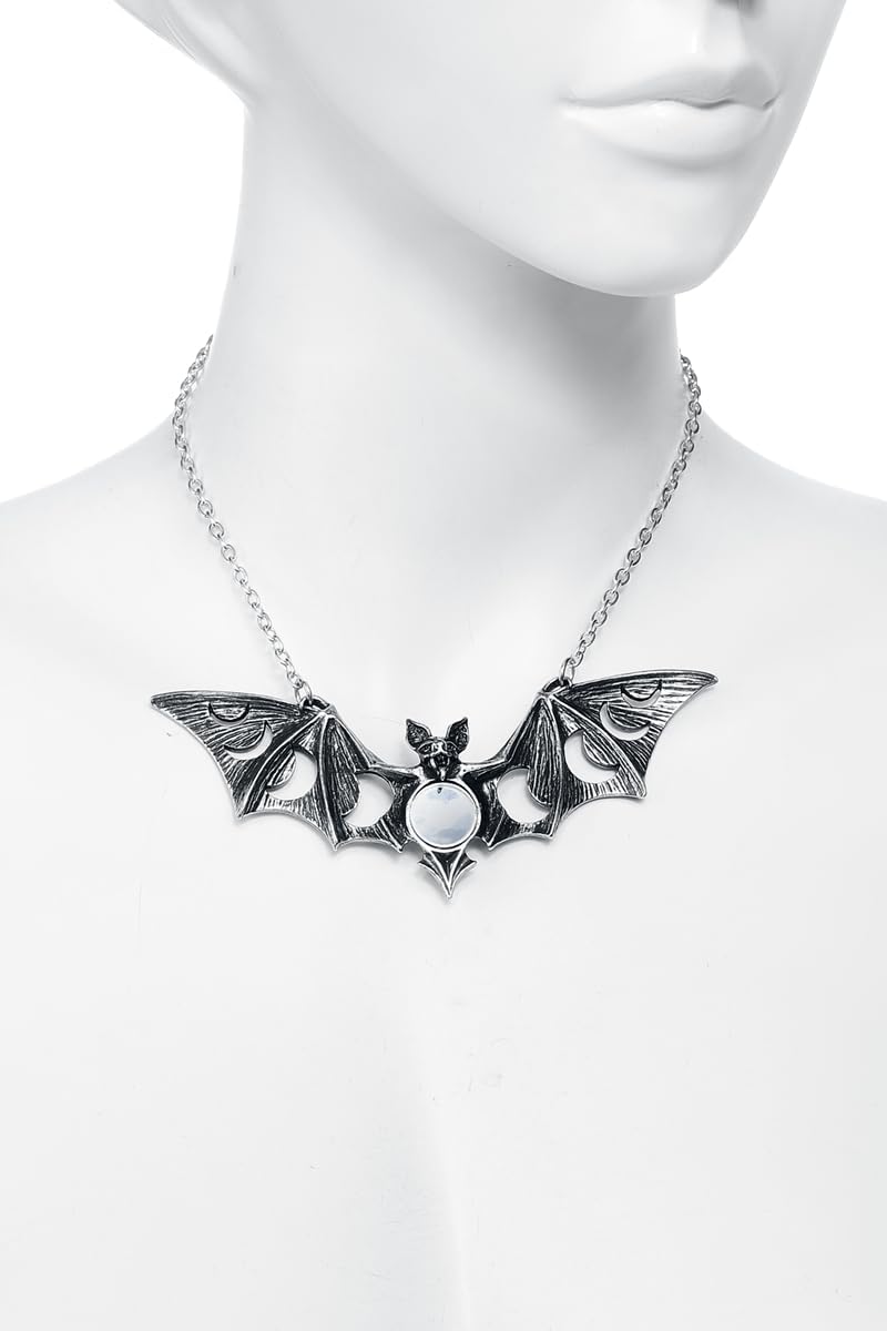 Lunaeca Moon Phase Necklace Alchemy England Bat Gothic Alternative Jewellery