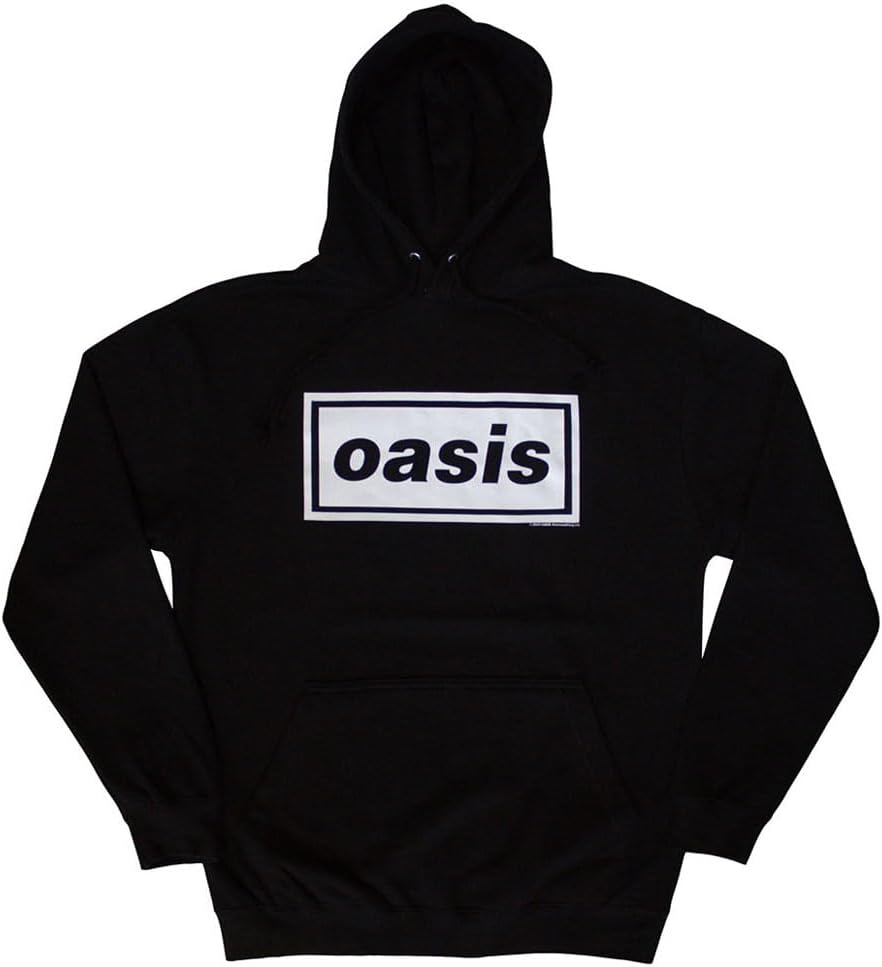 Rock Off officially licensed products Oasis Decca Band Logo Pullover Felpa con Cappuccio