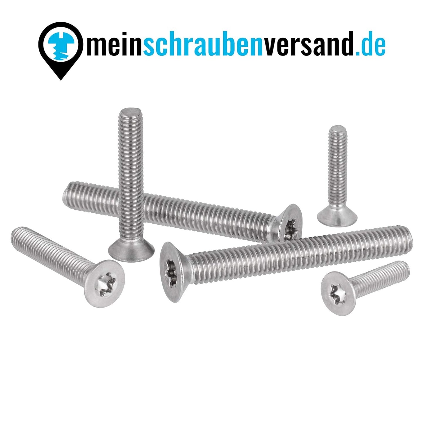 Viti a testa svasata Torx, filettatura completa ISO 14581 DIN 965 TX, in acciaio inox, M8 x 70 mm, 10 pezzi