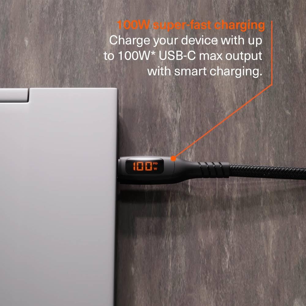 Cable Usb-C With Led 1Mt Bk