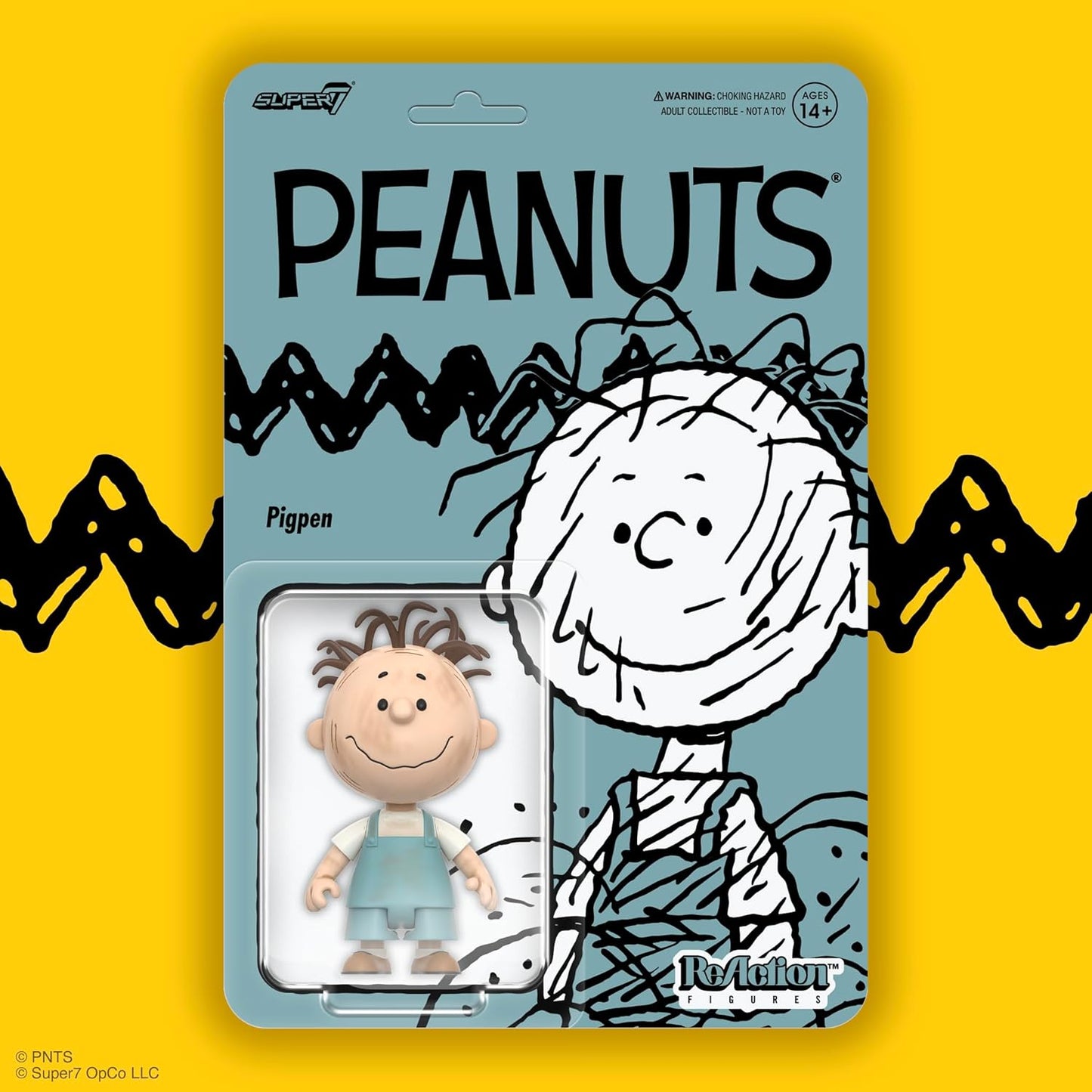 SUPER7 Peanuts Reaction Figures Wave 08 Pigpen Action Figure