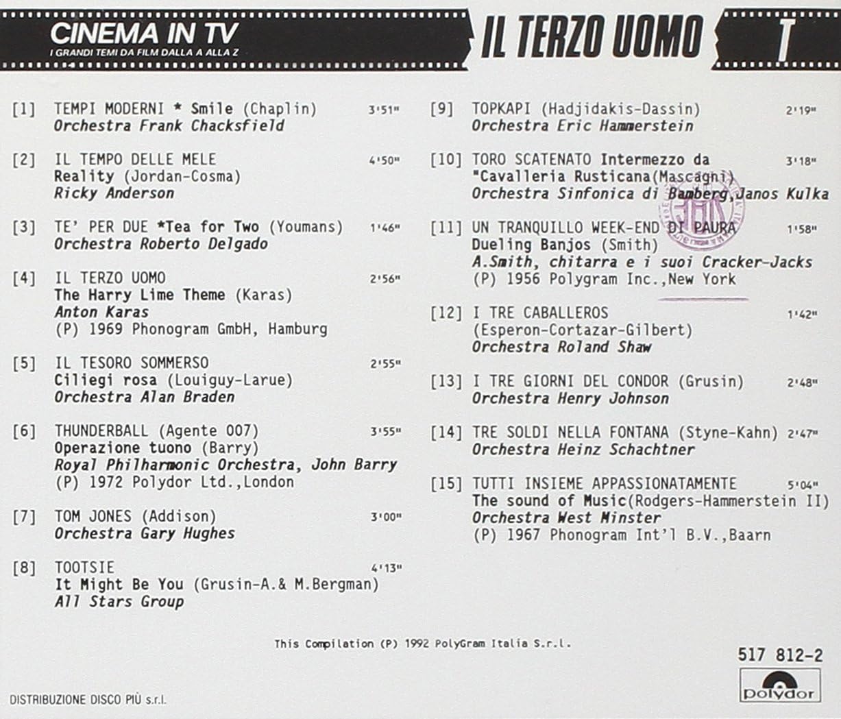 Cinema In Tv Vol.14 - Il Terzo Uomo (Orchestra