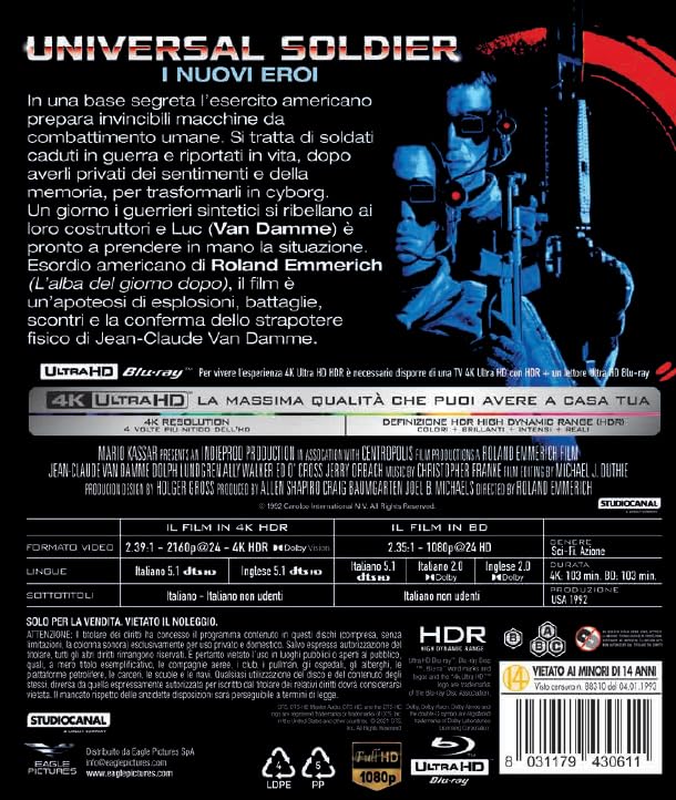 Universal Soldier: I Nuovi Eroi - 4Kill (Bd 4K + Bd Hd) Ocard Numerata