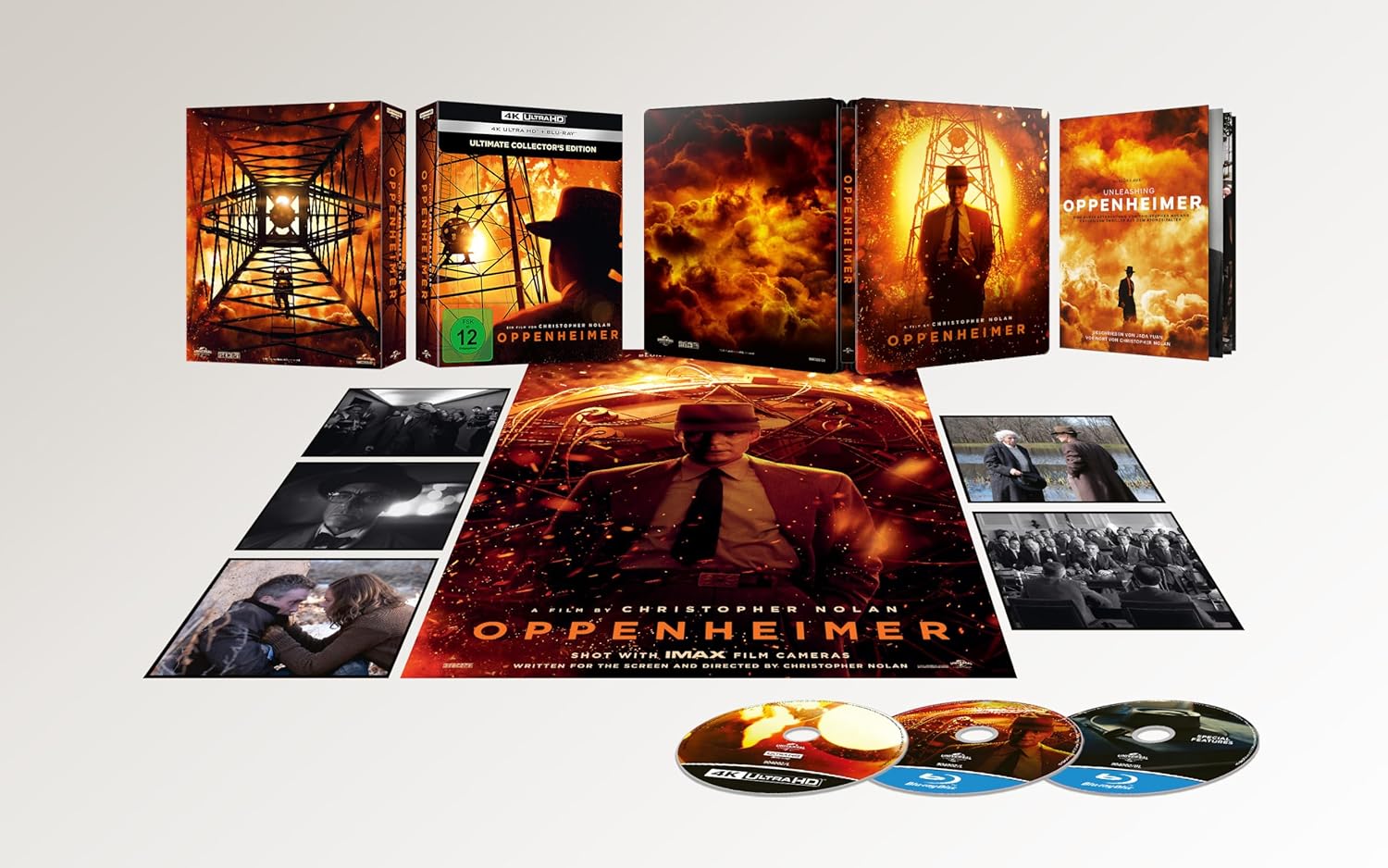 Oppenheimer - Steelbook - Limited Ultimate Collector's Edition (4K Ultra HD) (+ Blu-ray) ( + Bonus-Blu-ray)