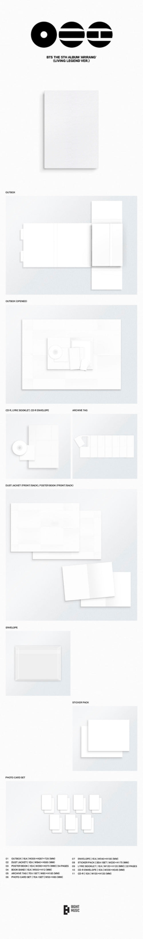 BTS 5th Album 'ARIRANG' (Living Legend Ver.) Mini Deluxe CD