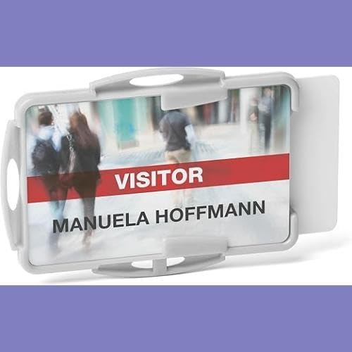 Durable Eco-Friendly ID Card Badge Holder - Grey - Recycled Plastic & Blue Angel Certified - Holds 2 ID Security Passes - Pack of 10