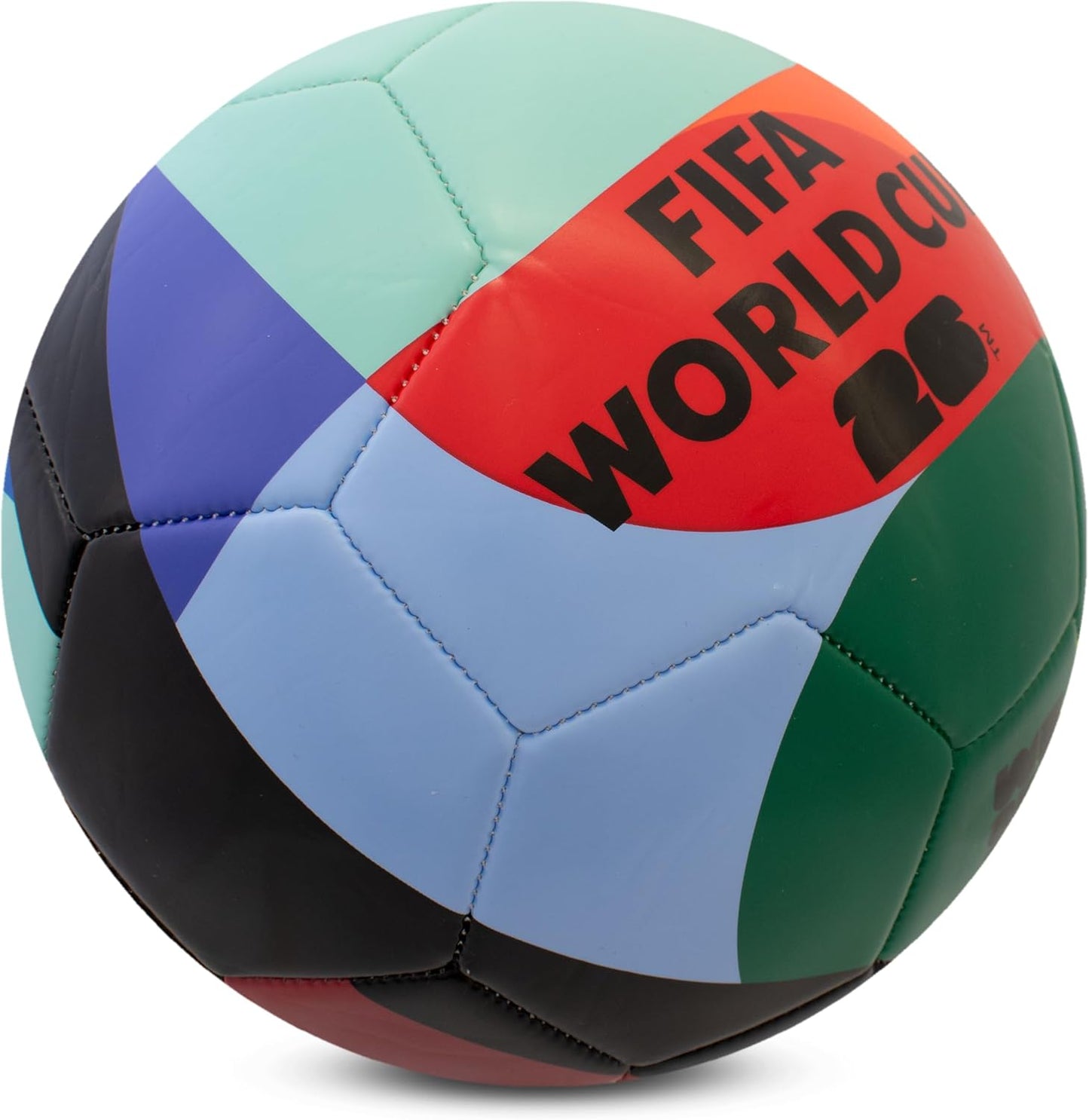 Hy-Pro Officially Licensed FWC26 Size 5 Football - Training Ball with Trophy Design & Host Nations Graphics, Football Gifts for Boys - FIFA World Cup 2026 Design Multi-coloured
