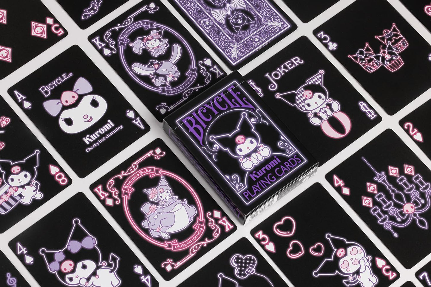 Bicycle Kuromi Sanrio Carte da gioco, nero, rosa e viola, 1 mazzo
