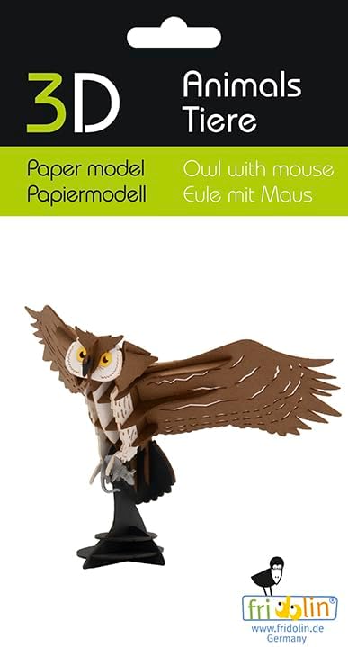 Fridolin Paper Model Owl With Mouse