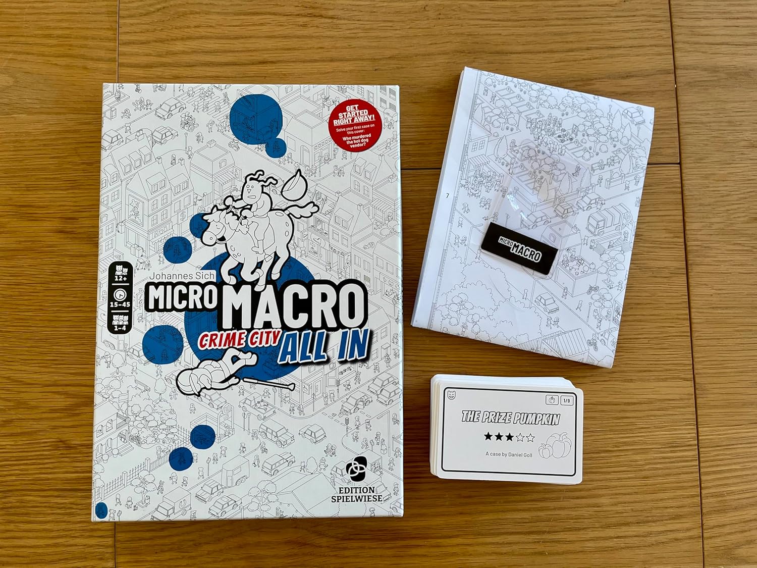 MicroMacro: Crime City - All in | Murder Mystery and Detective Game | 16 Search and Find Detective Cases | Cooperative Board Games for Teens and Adults | Ages 12+ | 1-4 Players | 15-45 min