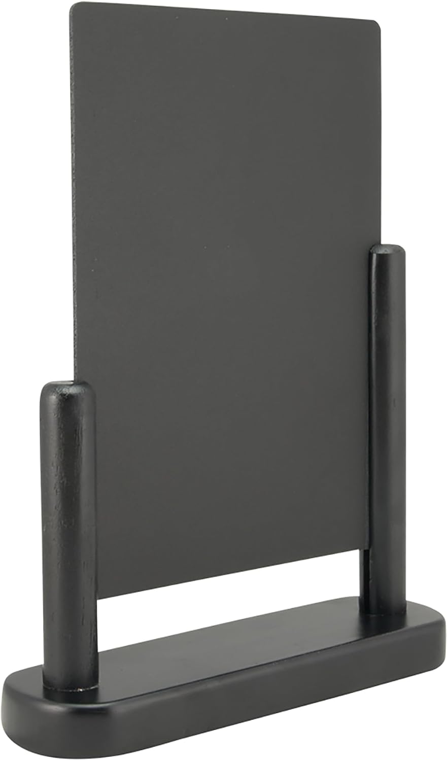 Deflecto Double-Sided Table Chalkboard Sign, Freestanding Mini Display for Cafés, Weddings, Parties, Menus, Event Labels, Tabletop Message Board - Single Pack, Medium (23.3x20x6cm) Black