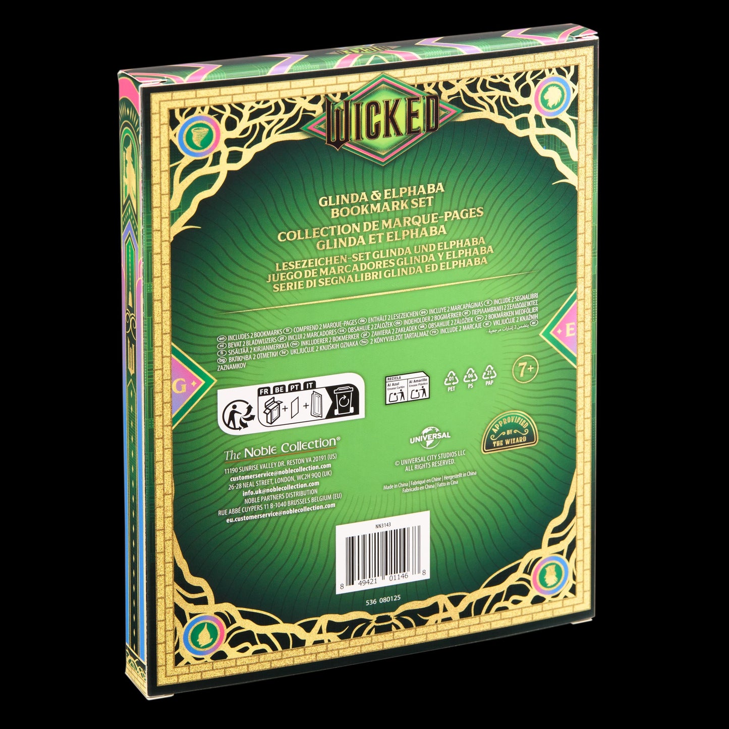 Wicked Glinda and Elphaba Bookmark Set (for Good)