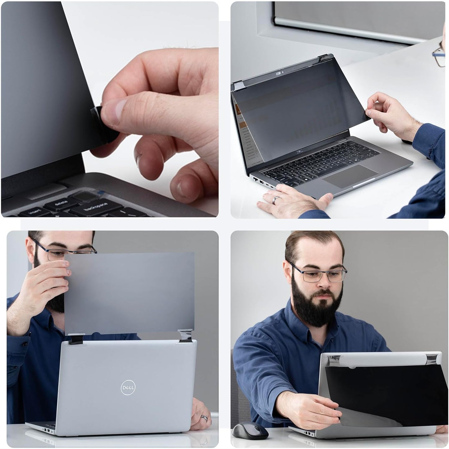 StarTech.com 14-inch 16:9 Bright Privacy Screen Filter with Touch, Flip-Over, 75% Light Transmittance, Anti-Glare