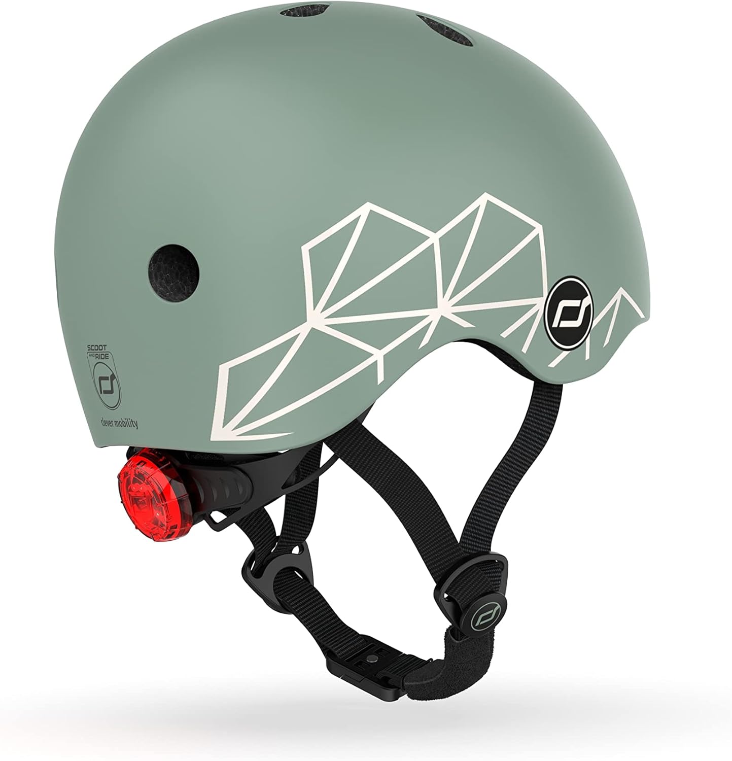 Scoot And Ride - Lifestyle Bicycle Helmet 45-51 Cm - Green Lines (96562)
