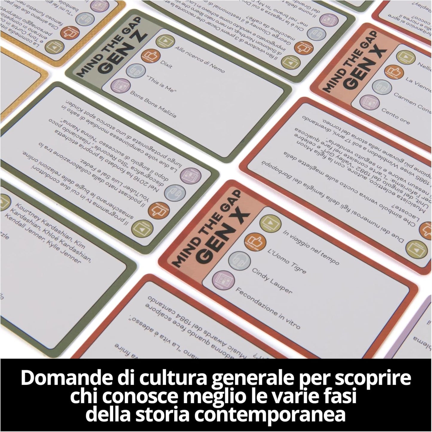 Spin Master Games, Mind The Gap, Il Quiz Intergenerazionale, Domande dalla Gen Alpha ai Boomer, Quiz con 2.000 Domande, Giochi per Famiglie, 4+ Giocatori, dagli 8 Anni in Su