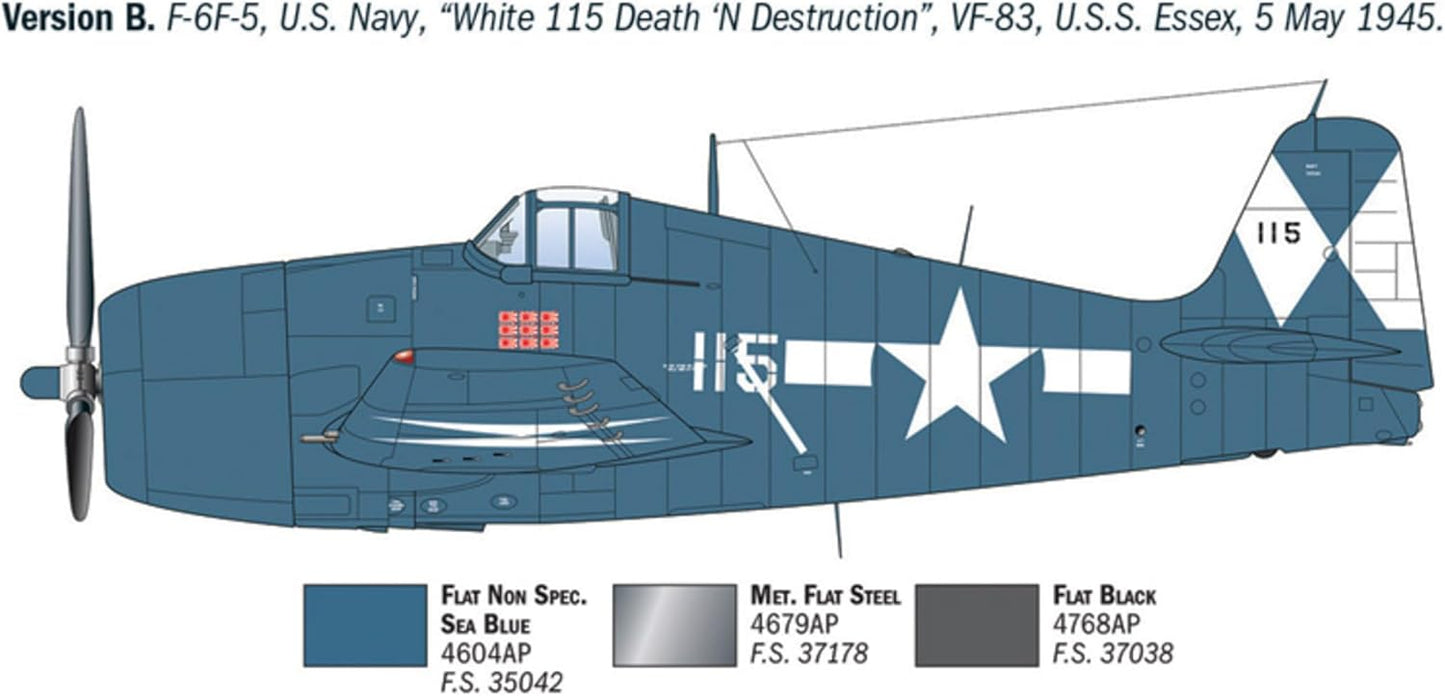 Italeri Grumman Hellcat F6 F-3 Fighter Plane