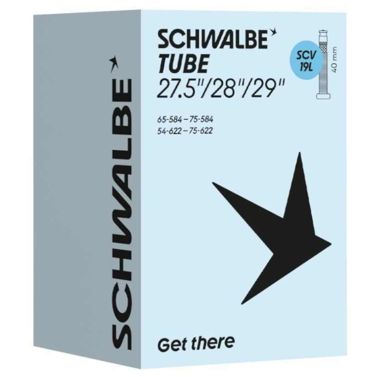 Schwalbe SCV19L Bicycle Inner Tube 54/75-584/622 IB 40 mm
