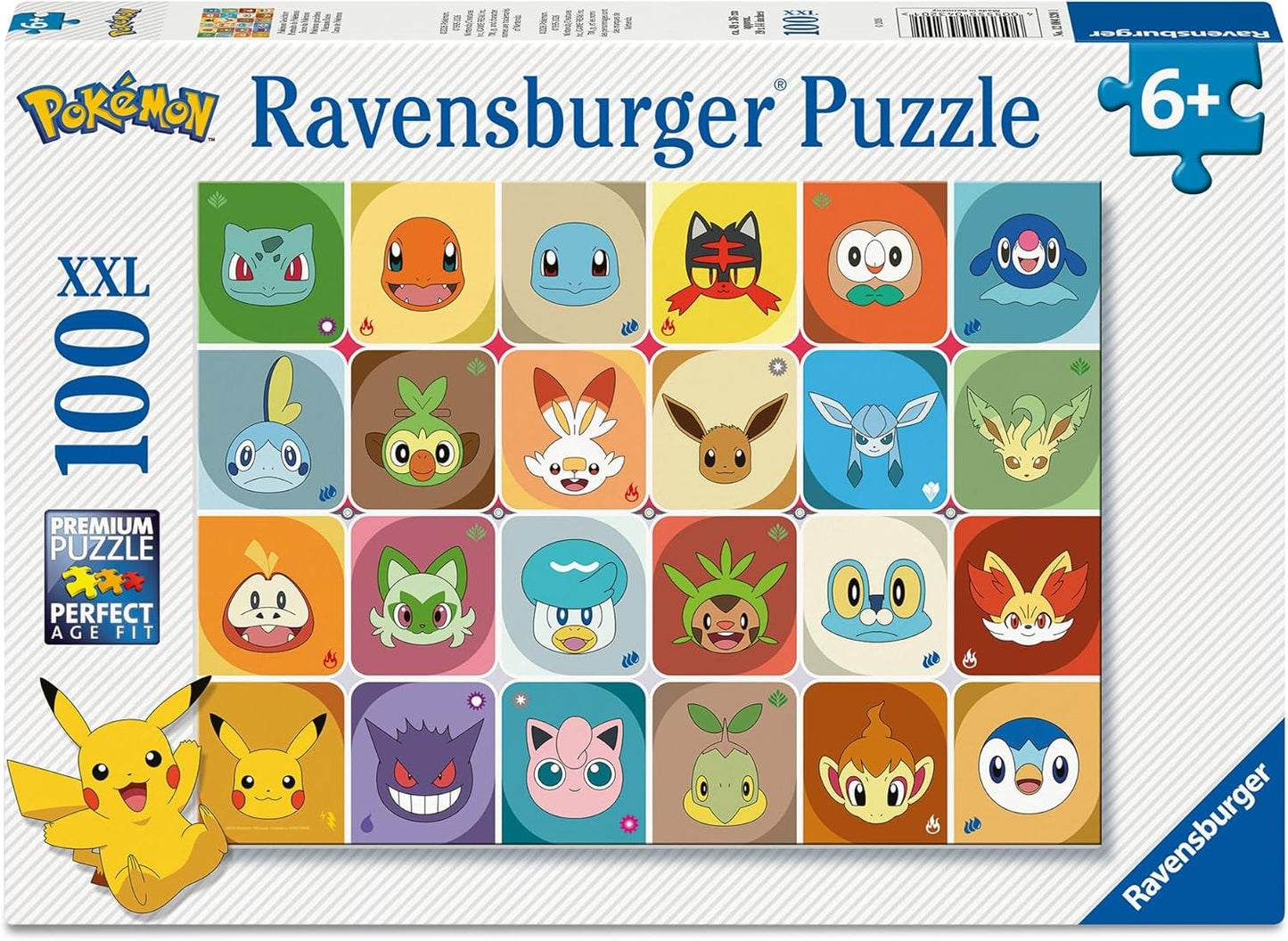 Ravensburger Pokémon Puzzle – 100 Piece XXL Jigsaw Puzzle for Kids Ages 6+, Large Format, Durable Pieces