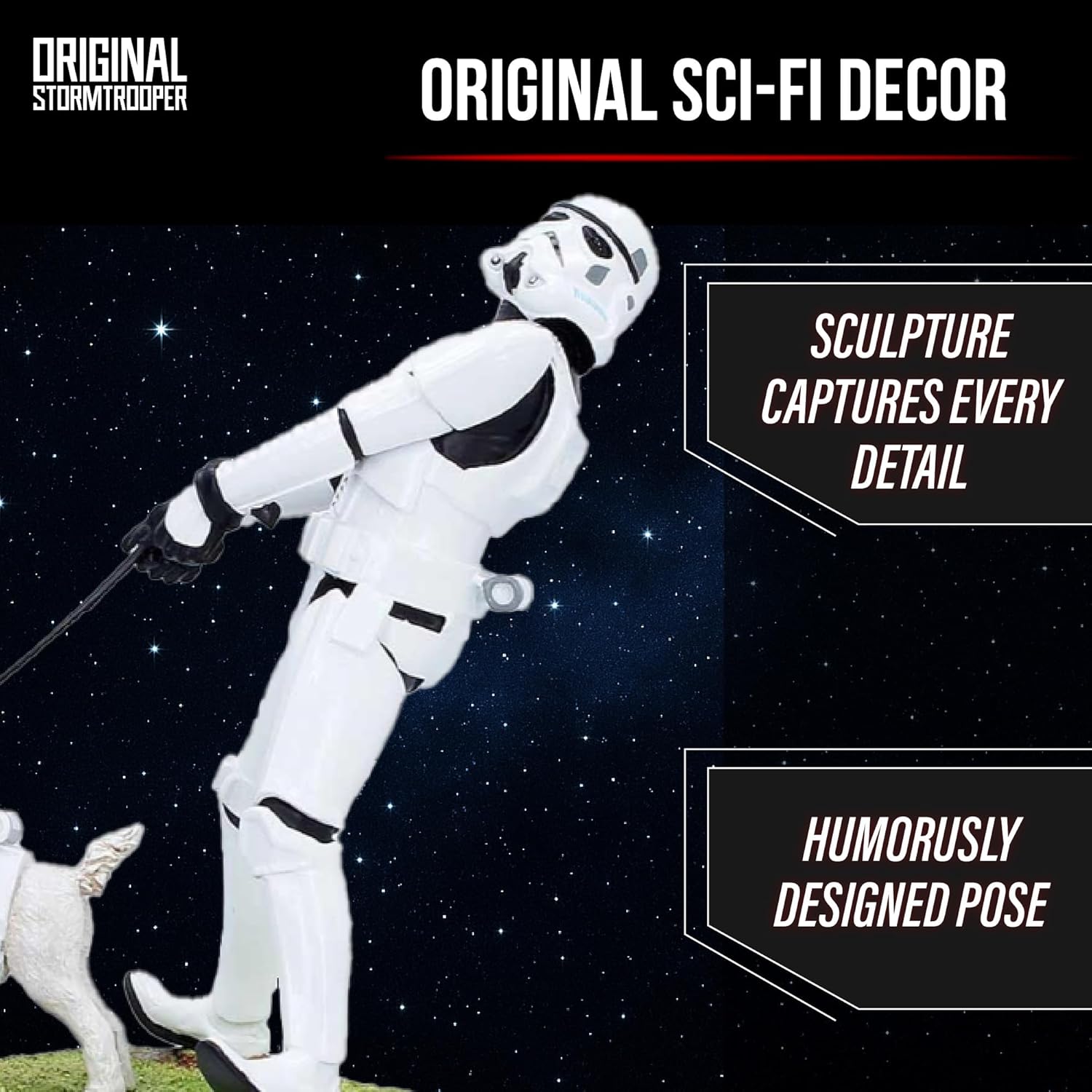 Nemesis Now Original Stormtrooper Man’s Best Friend Figurine 15.5cm – Star Wars Style Sci-Fi Collectible Statue with Dog, Hand Painted Figurine