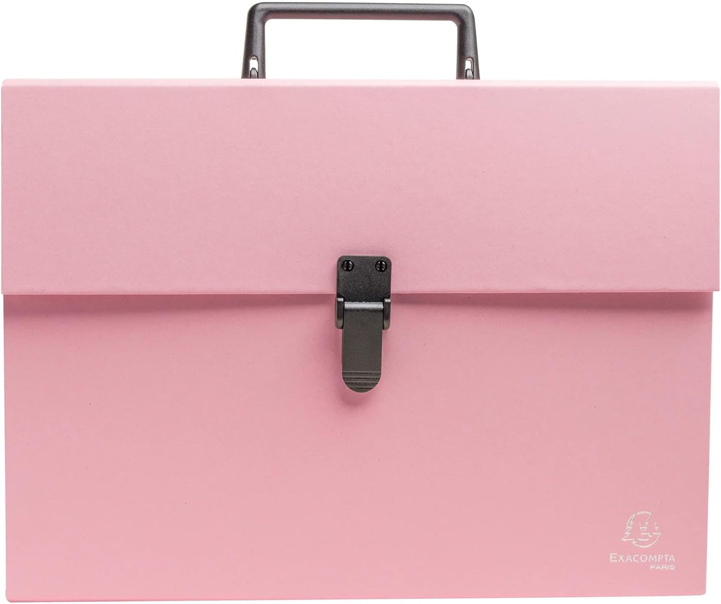 Exacompta - Ref 56339E - 1 case File with Autentik Handle - Reinforced Multi-Coloured Gussets - Clip Button Closure - 18 compartments - Size 32x24cm - 3 Random Colours