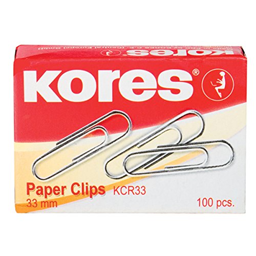 Kores - Paper Clips 25 Mm – 100 Pcs (743010)