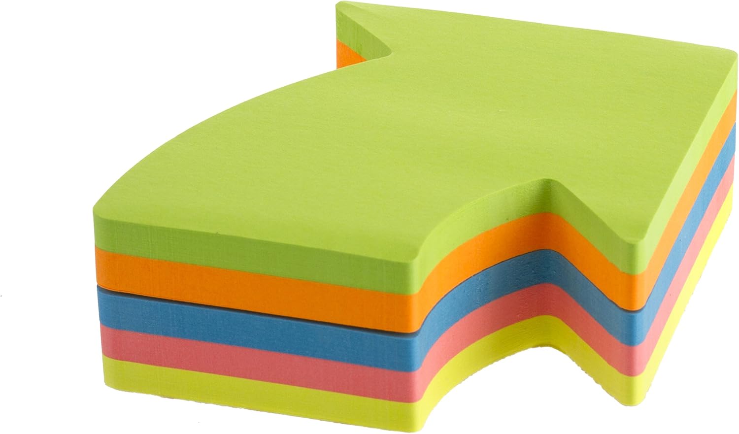 Kores Fantasie kleverige notities pijlvormig, 5 neonkleuren, 70 x 70 mm, 250 vellen