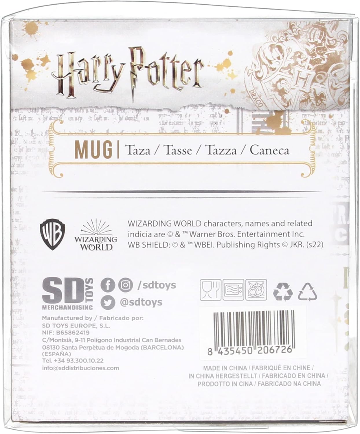 SD Toys Voldemort Harry Potter Mug, Ceramic, White, 9 x 10 x 13 cm