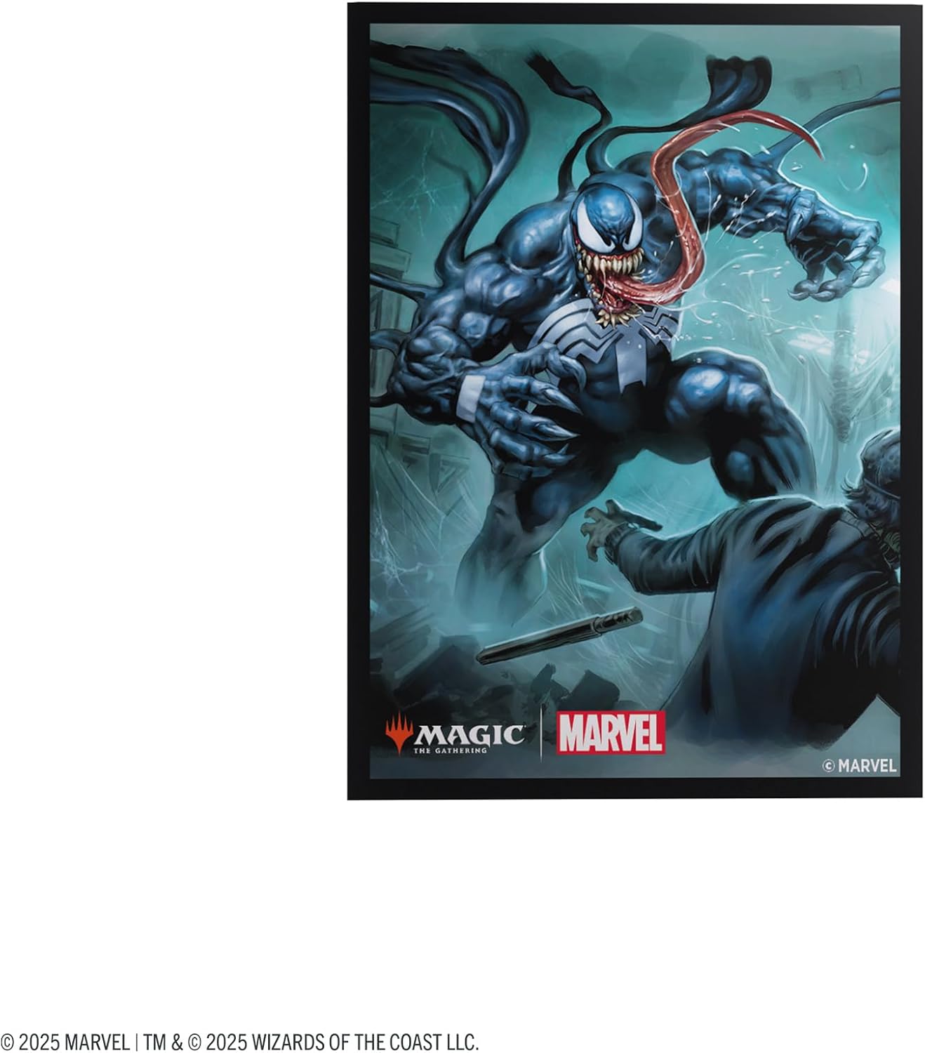 Gamegenic | Magic: The Gathering - Marvel's Spider-Man Premium Art Sleeves - Venom| 105 Sleeves Per Pack | Trading Card Accessory