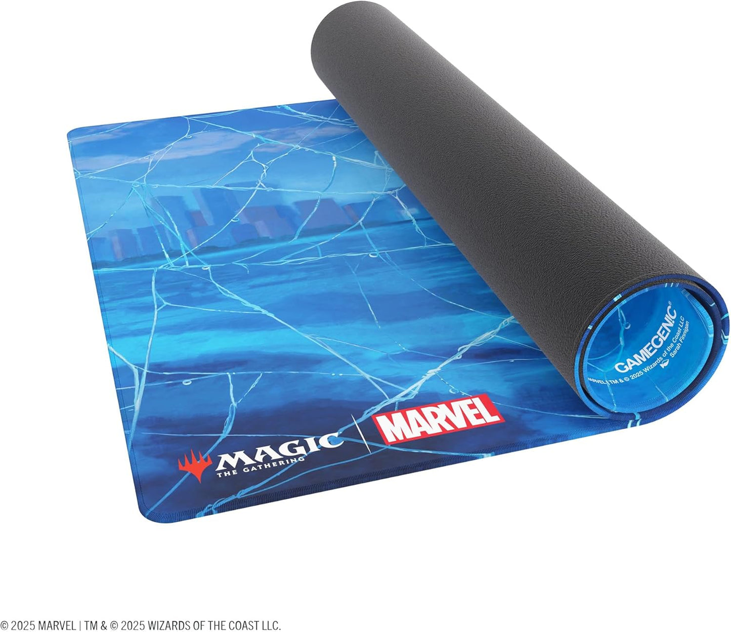 Gamegenic | Magic: The Gathering - Marvel's Spider-Man - Shiny Playmat: Spider-Man Island | Trading Card Accessory