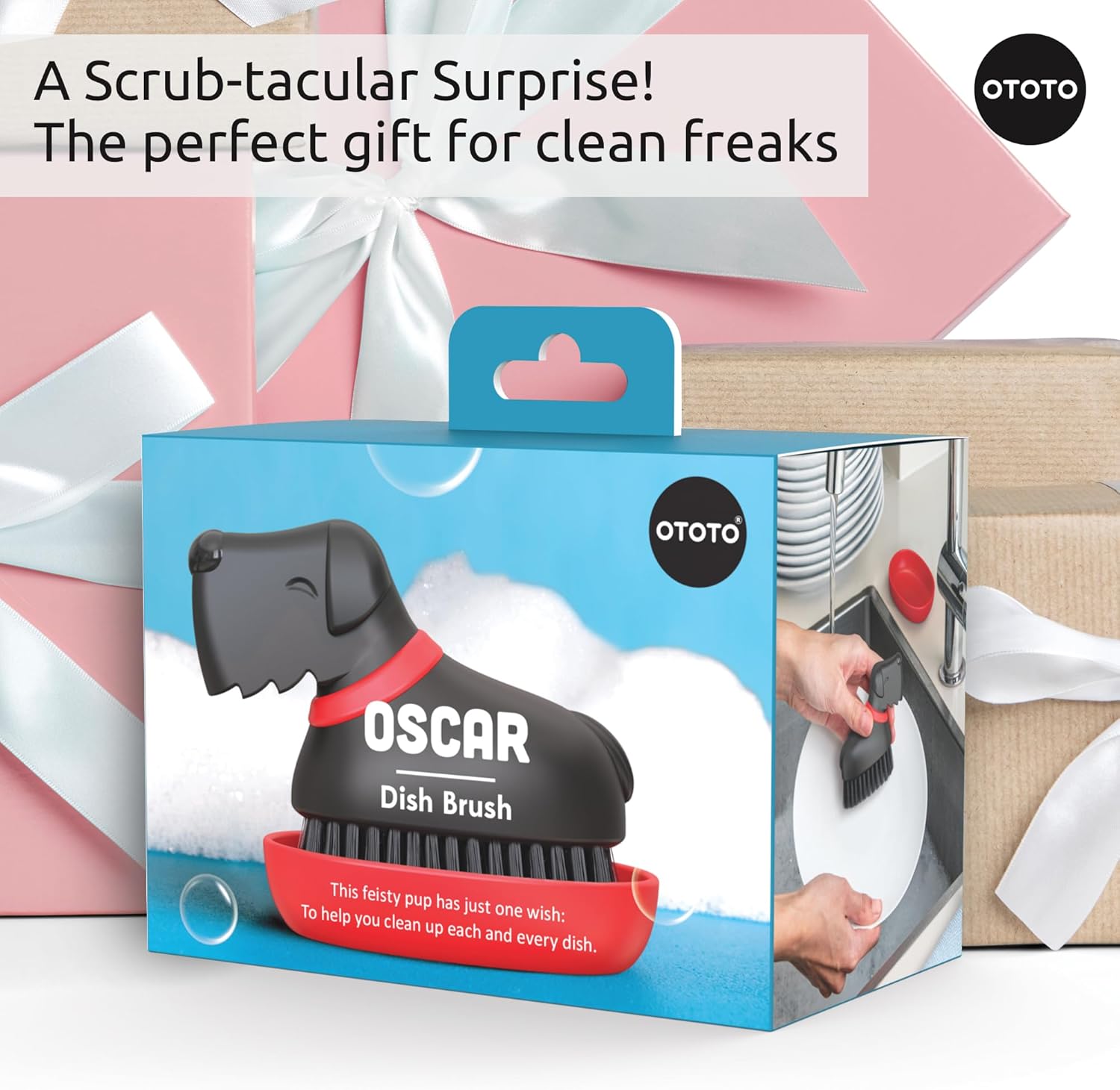 Ototo - Oscar Dish Brush - Black