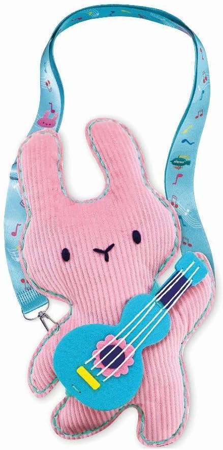 Avenir 6301815 DIY naaiset, naaigaas met gitaar, schouderdier, knutselset voor kinderen, creatieve set, vanaf 6 jaar