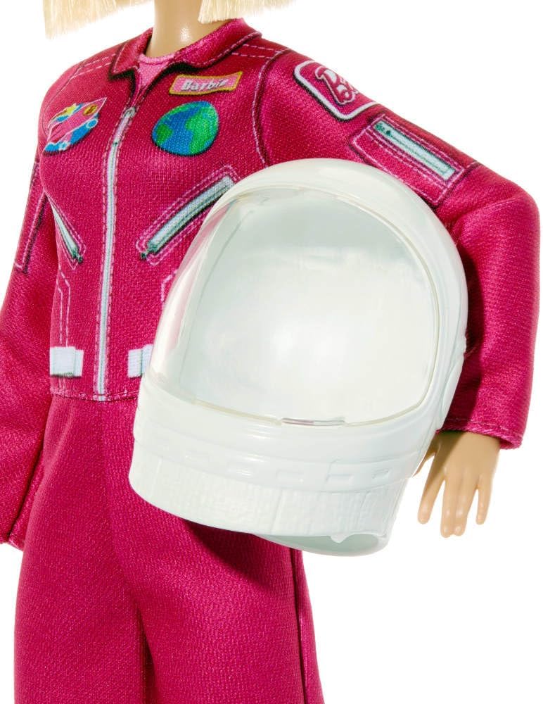 Barbie Carriere - Astronauta, bambola Carriera dell'anno 2026, capelli biondi e tuta spaziale con scarpe rosa rimovibili, accessorio casco spaziale incluso, 3+ anni, JKF77