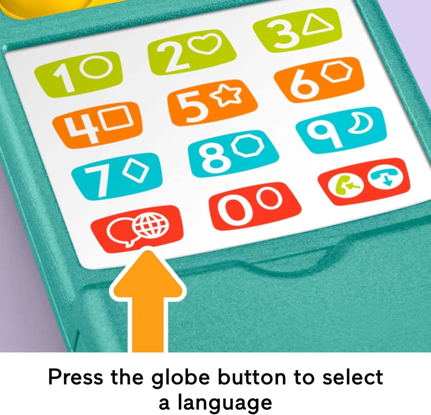 Fisher-Price Baby Toy Flip Phone Laugh & Learn Musical Learning Activity for Toddler Pretend Play Infants Ages 6+ Months Multilanguage Version, JMM31