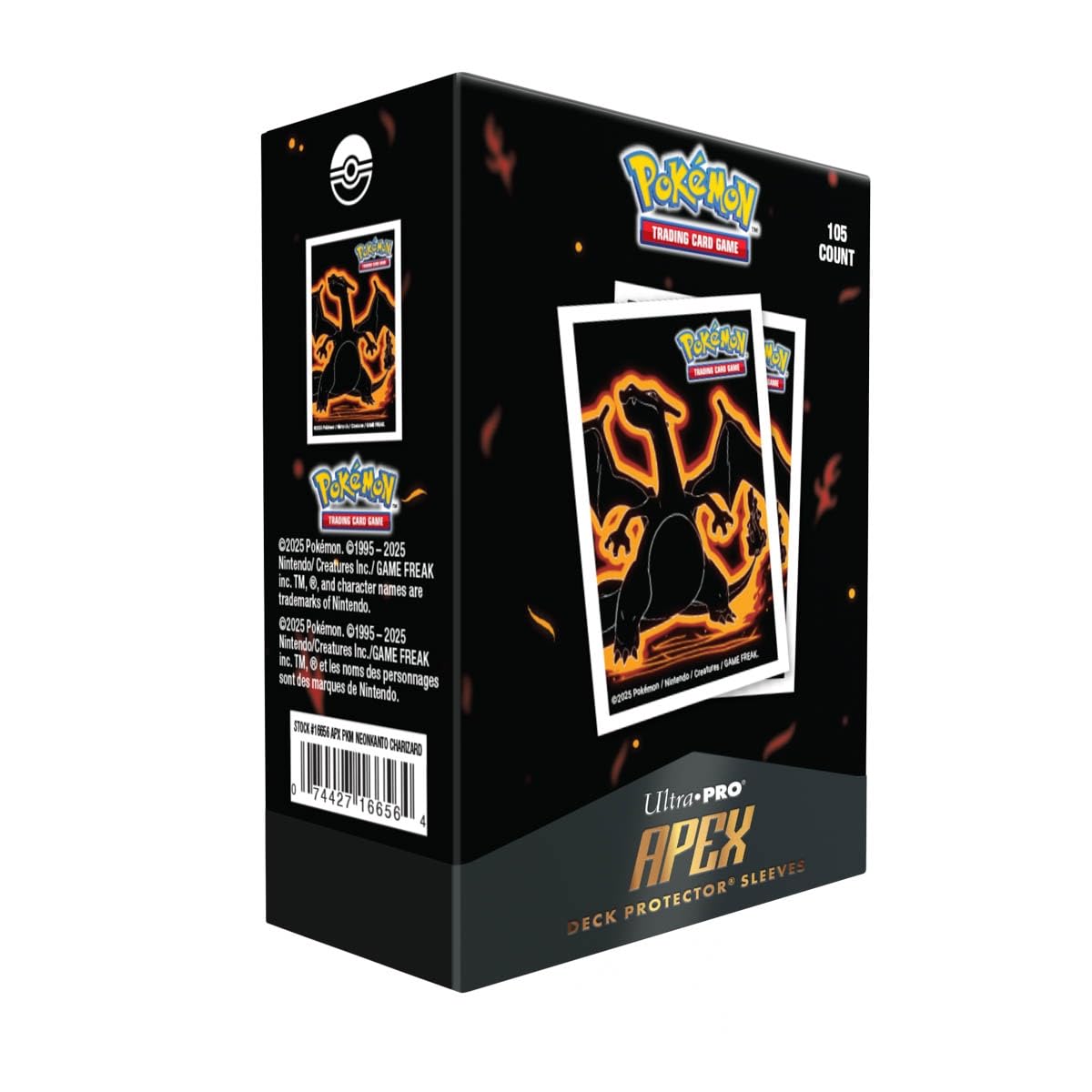 Ultra Pro Apex Deck Protectors - Pokemon Neon Kanto - Charizard (105ct