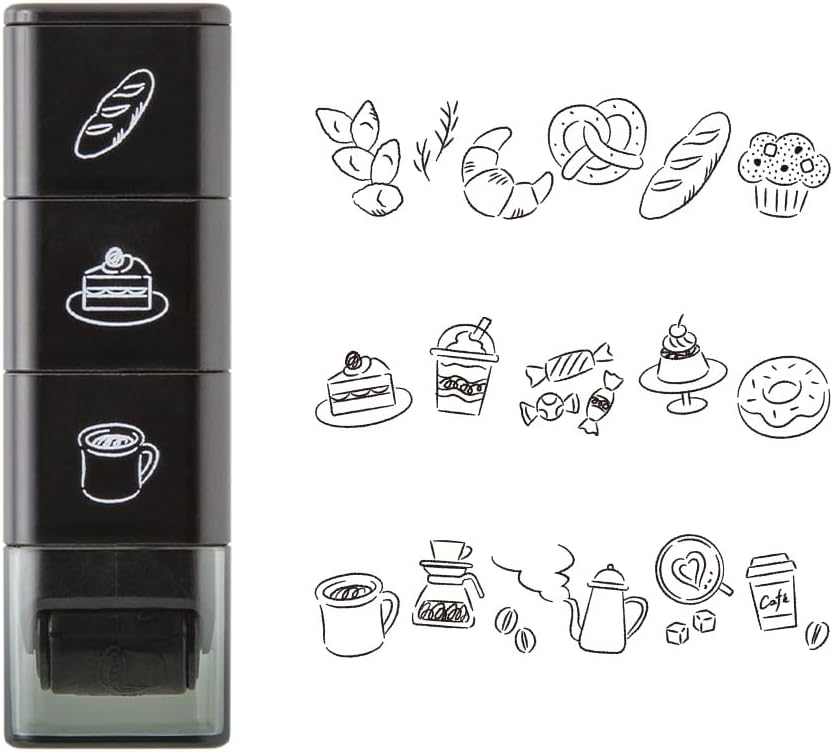 Midori Stamp Roller Cafe Pattern 35626006