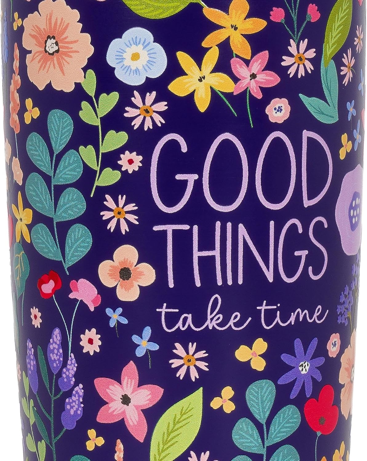 Legami - Thermal Mug - Hot & Cold - Vacuum Tumbler, Flower Motif, Lid with Airtight Closure, Stainless Steel, Capacity 275 ml, for All Types of Drinks