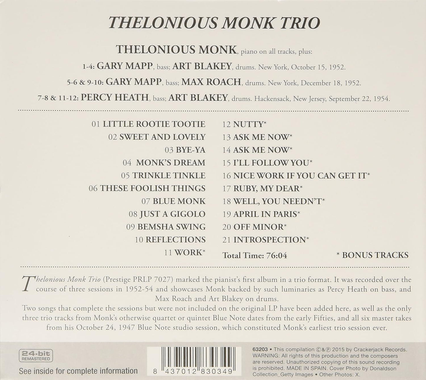 Thelonious Monk Trio