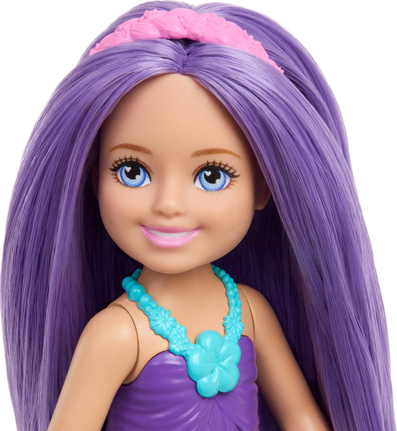 Barbie Chelsea Royal Small Doll (6-Inch) with Purple Hair Wearing Removable Skirt, Shoes & Hair Accessory, 6-inch Toy