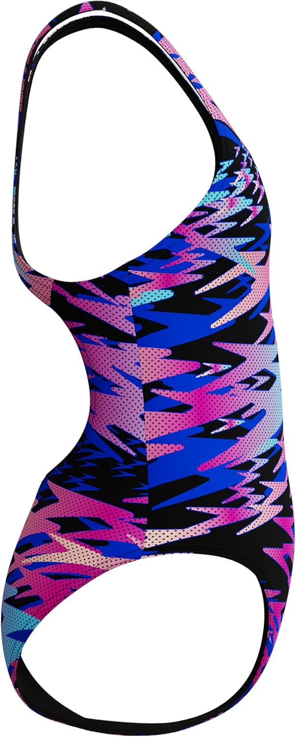 Speedo Girl's Hyperboom Print Medalist One Piece Swimsuit