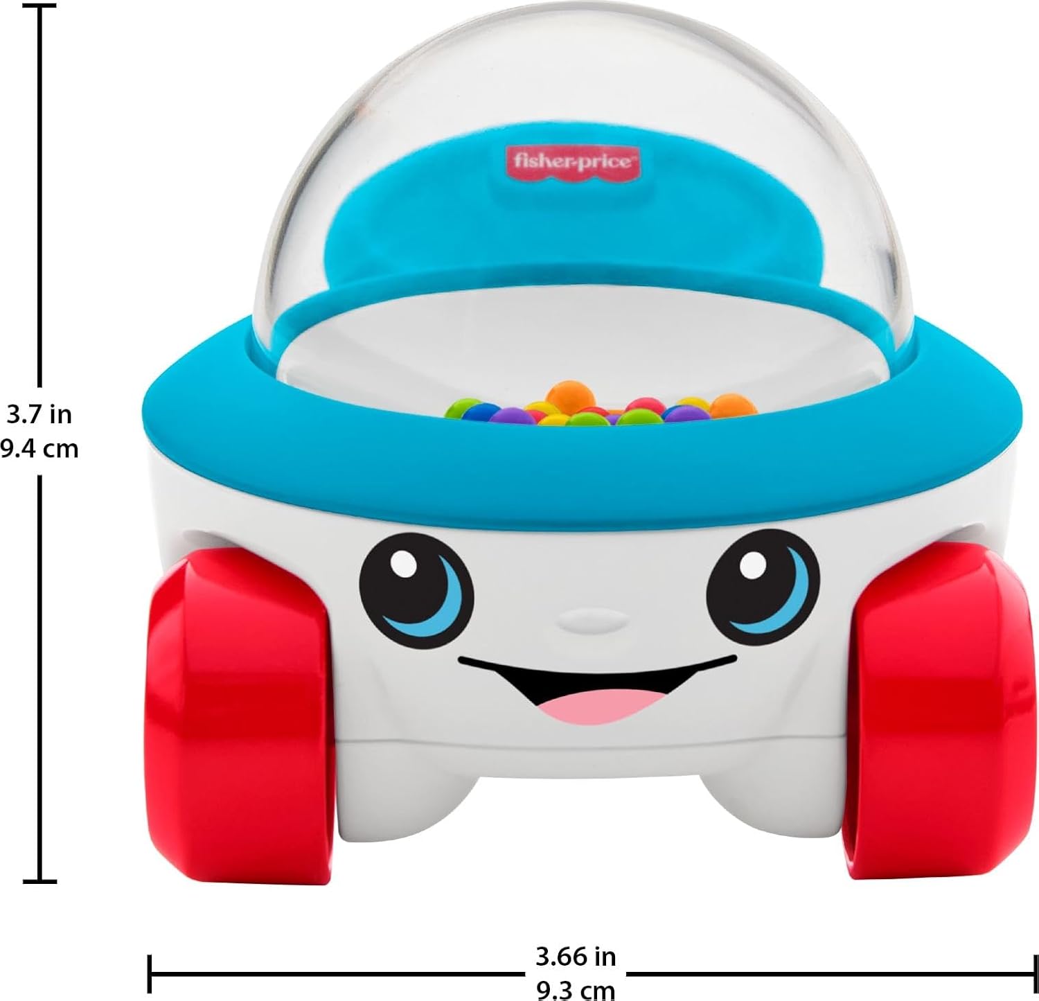 Fisher-Price Corn Popper Vehicle Push-Along Toy with Sounds for Baby & Toddler