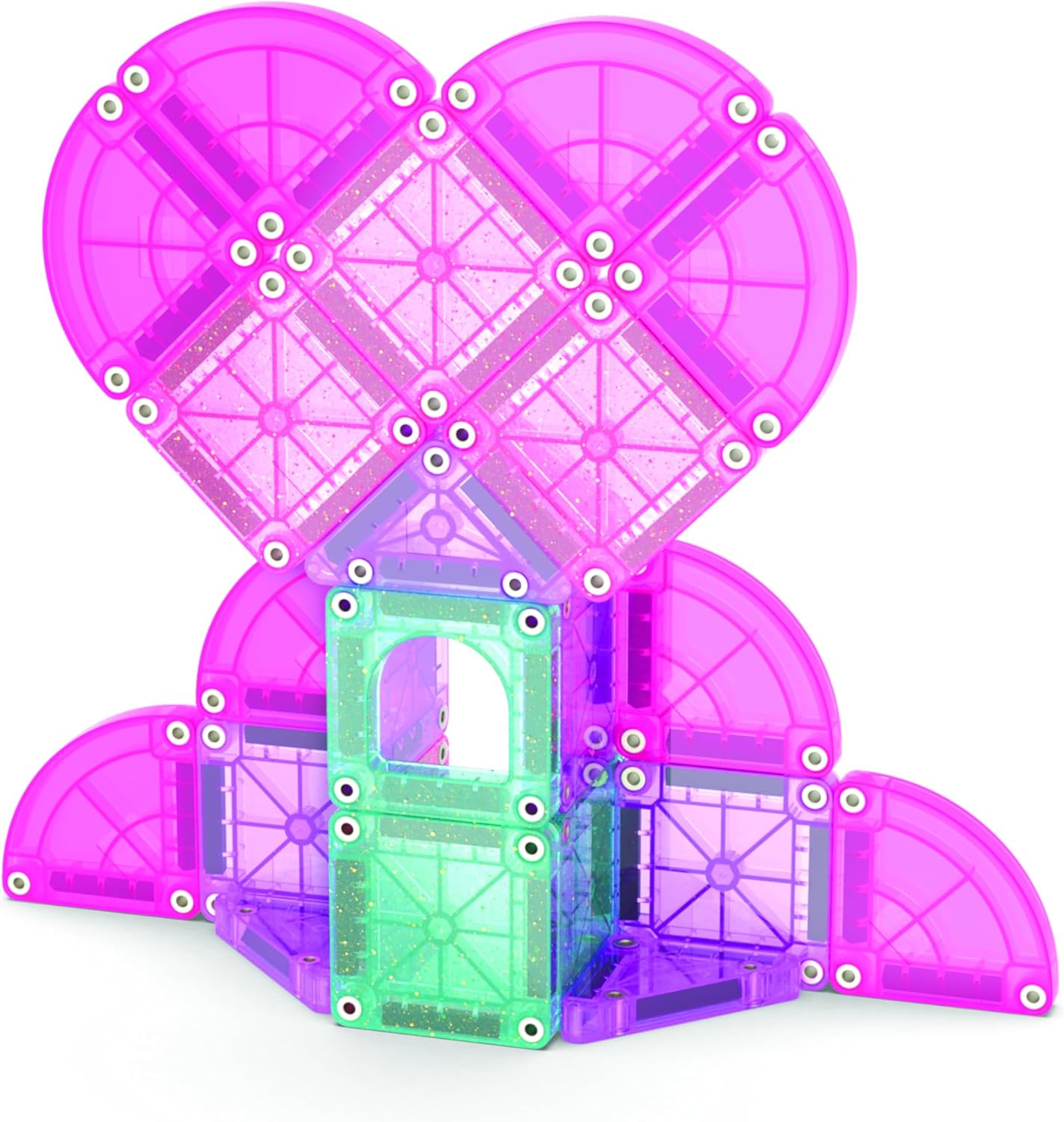 Magna-Tiles microMAGS 26-teiliges Herz zu Herz Reiseset, Die Original Magnetbaumarke