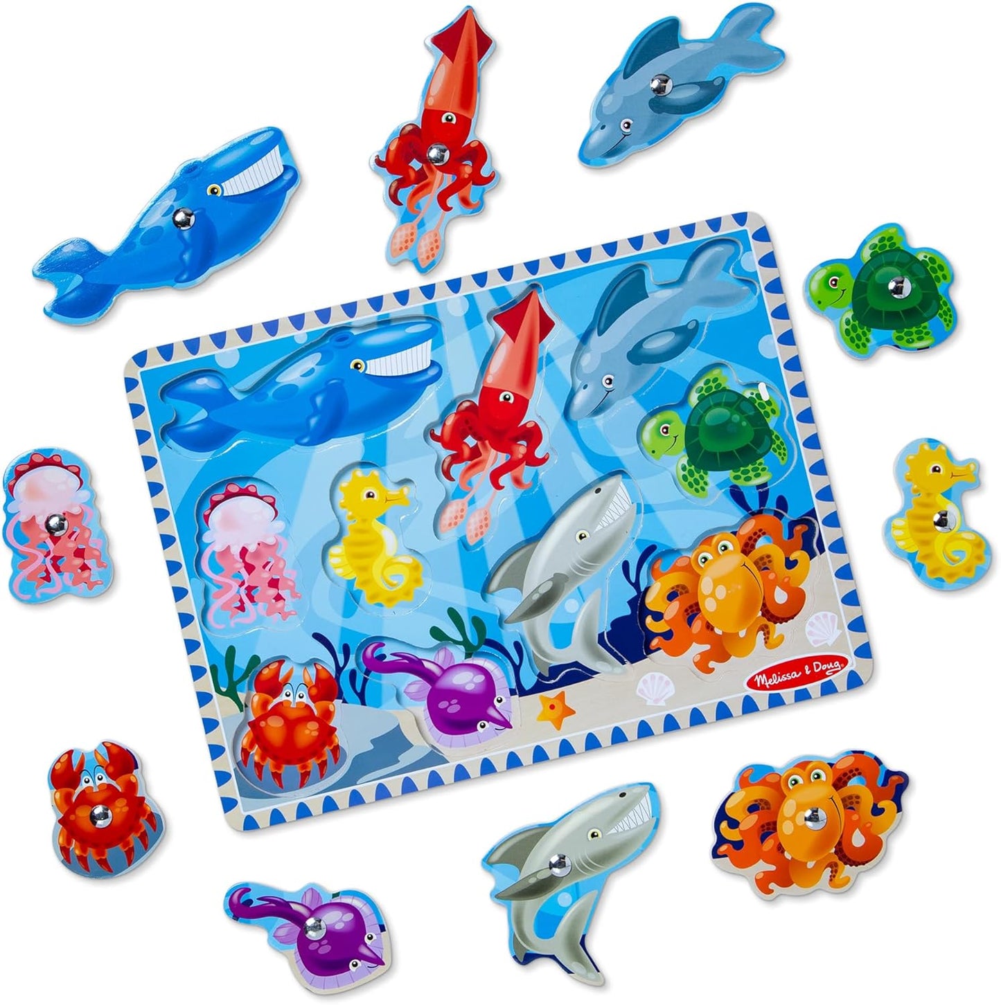 Melissa & Doug - Fishing Magnetic Puzzle Game 10 Pcs (806117)