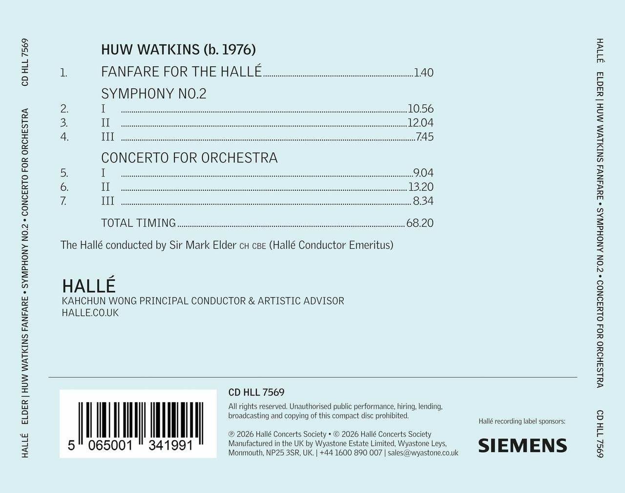 Huw Watkins: Fanfare/Symphony No. 2/Concerto for Orchestra