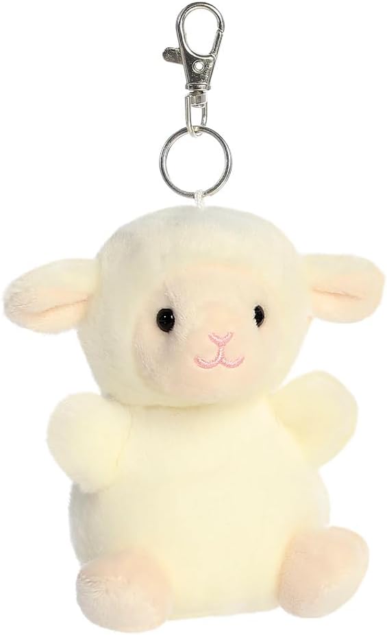 AURORA, 34139, Palm Pals Woolly Lamb Clip-On, 10cm, Soft Toy, White