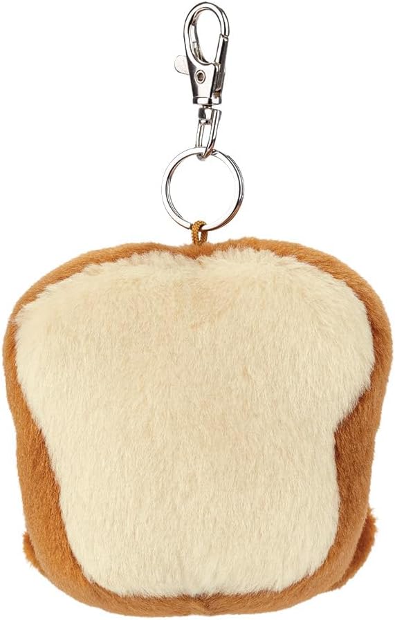 AURORA,61651, Palm Pals Buttery Toast Clip-On, 10cm, Soft Toy, Brown