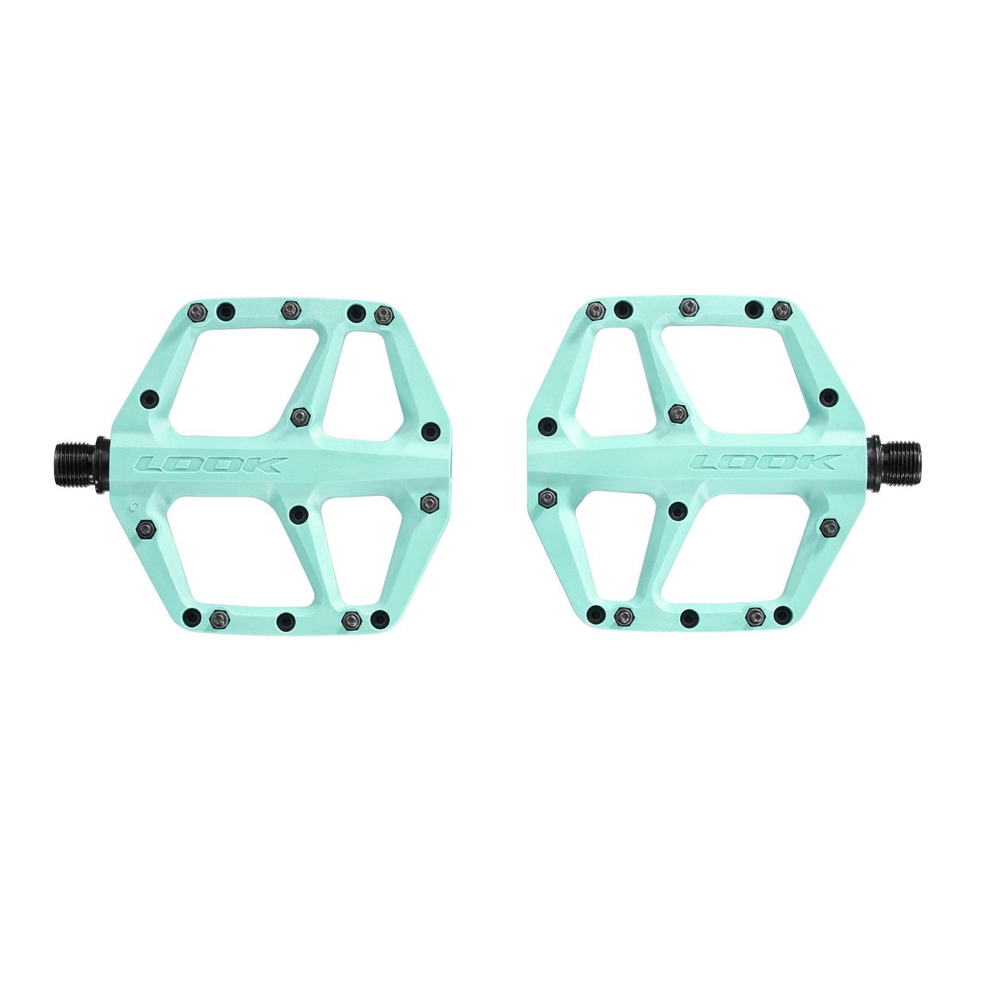 Look Trail Roc Fusion Flat MTB Pedals Ice Blue