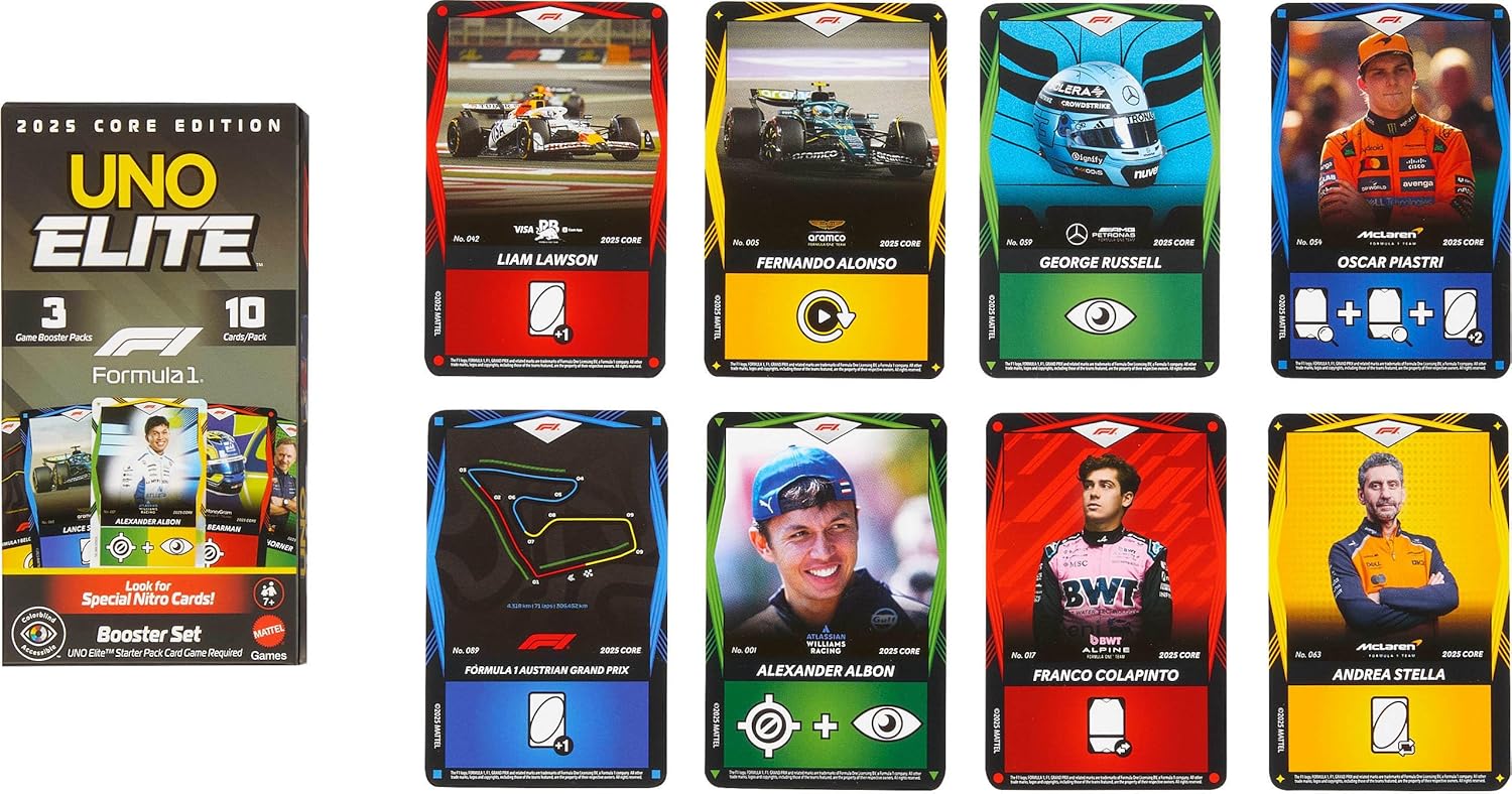 UNO Elite F1 Kartenspiel Booster Set 7+